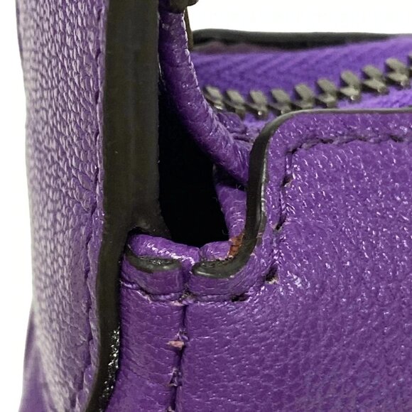 Auth GUCCI Aphrodite,GG Marmont 739076 Purple Leather Handbag - Picture 14 of 16